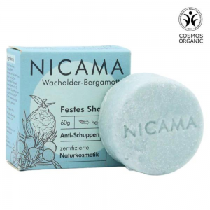 NICAMA Festes Shampoo Wacholder-Bergamotte 60g